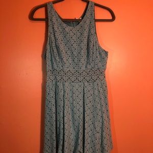 Blue greenish summer dress